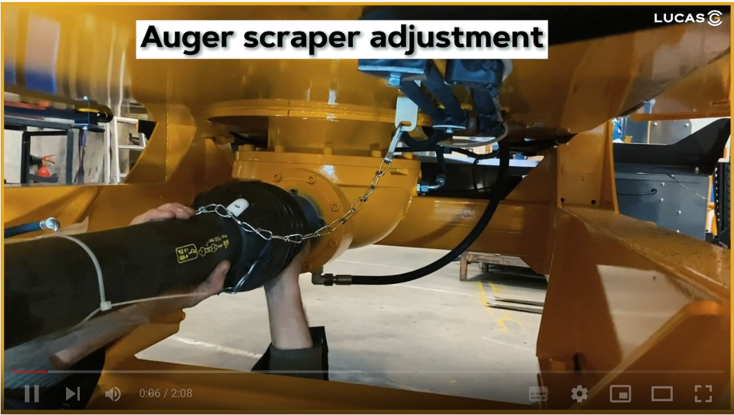 MAINTENANCE #1 – AUGER SCRAPER ADJUSTMENT